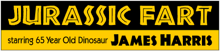 65th Birthday Jurassic Fart Banner