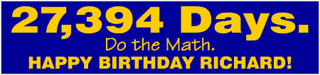 Number of Days in 75th Birthday Banner