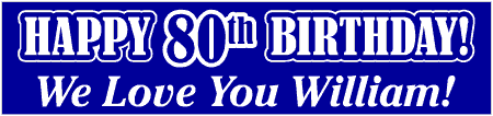 Happy 80th Birthday Banner