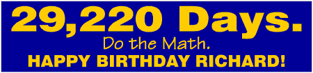 Number of Days in 80th Birthday Banner