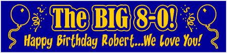 The BIG 8-0 Eightieth Birthday Banner
