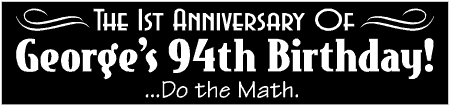 Humorous Anniversary 95th Birthday Banner