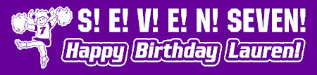 Lil Cheerleader Birthday Banner