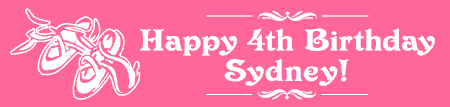 Ballet Slippers Birthday Banner