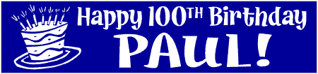 100th Birthday Cake Fun Banner