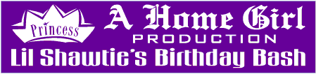 Princess Home Girl Production Birthday Banner