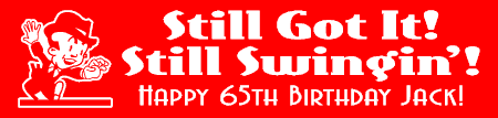 Still Swingin Birthday Banner