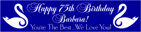 2 Swans Birthday Banner