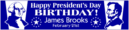 Happy President's Day Birthday Banner