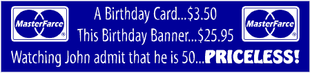 Priceless Birthday Banner Spoof