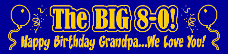 The BIG 8-0 Birthday Banner