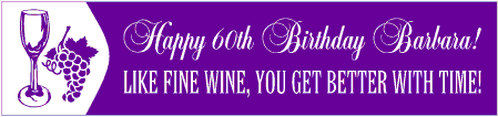 Like Fine Wine Birthday Banner