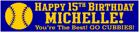 Big Baseball Birthday Banner