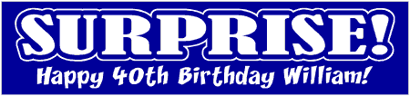 BIG SURPRISE Birthday Banner with Outlined Title