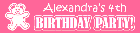 Teddy Birthday Banner