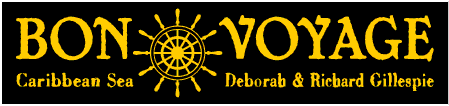 Bon Voyage Captain's Wheel Banner