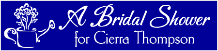 Bridal Shower Banner with Watering Can Floral Bouquet