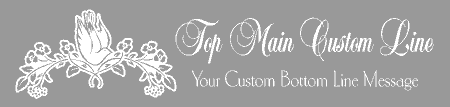 Formal Style Custom 2-Line Dove with Olive Branch Banner