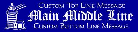 Classic Custom 3-Line Lighthouse Banner