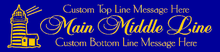 Formal Style Custom 3-Line Lighthouse Banner