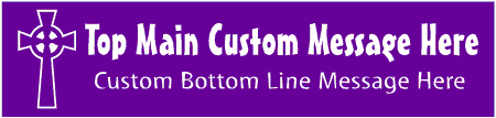 Casual Custom 2-Line Celtic Cross Banner