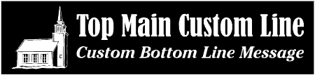Contemporary Custom 2-Line Church Building Banner