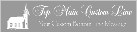Formal Style Custom 2-Line Church Building Banner