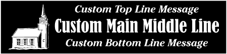 Contemporary Custom 3-Line Church Building Banner