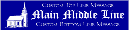 Classic Custom 3-Line Church Building Banner