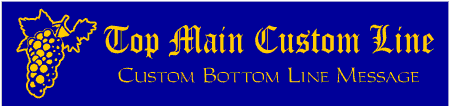 Classic Custom 2-Line Grape Cluster Banner