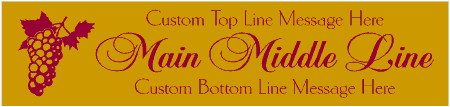 Formal Style Custom 3-Line Grape Cluster Banner