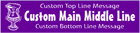 Casual Custom 3-Line Chalice Cup Banner