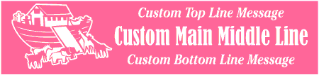 Contemporary Custom 3-Line Noah's Ark Banner