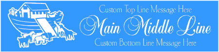 Formal Style Custom 3-Line Noah's Ark Banner