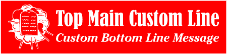 Contemporary Custom 2-Line Commandment Tablets Banner