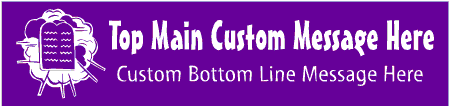 Casual Custom 2-Line Commandment Tablets Banner