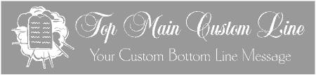 Formal Style Custom 2-Line Commandment Tablets Banner