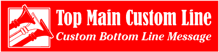 Contemporary Custom 2-Line Herald Trumpets Banner