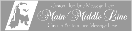 Formal Style Custom 3-Line Depiction of Jesus Banner
