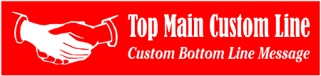 Contemporary Custom 2-Line Joined Hands Banner