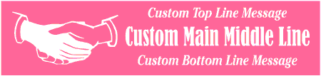 Contemporary Custom 3-Line Joined Hands Banner