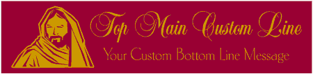 Formal Style Custom 2-Line Biblical Man Banner