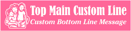 Contemporary Custom 2-Line Mother with Children Banner