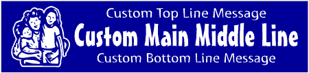 Casual Custom 3-Line Mother with Children Banner