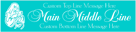 Formal Style Custom 3-Line Biblical Mother with Child