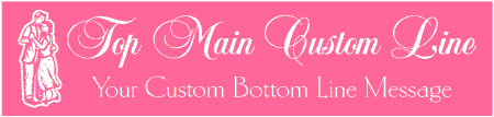 Formal Style Custom 2-Line Couple Embracing Banner