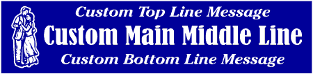 Contemporary Custom 3-Line Couple Embracing Banner