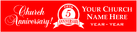 5 Year Church Anniversary Banner