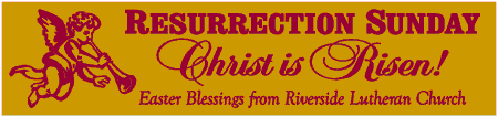 Resurrection Sunday Easter Banner with Herald Angel
