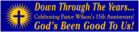 Down Through The Years Pastor's Anniversary Banner with Sunburst Cross